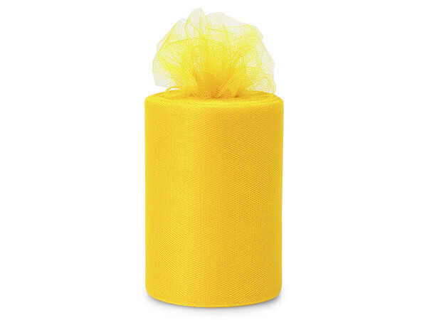 Sunshine Yellow Premium Tulle Ribbon, 6" x 100 yards