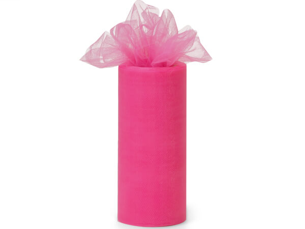 Pink Beauty Premium Tulle Ribbon, 6"x25 yards