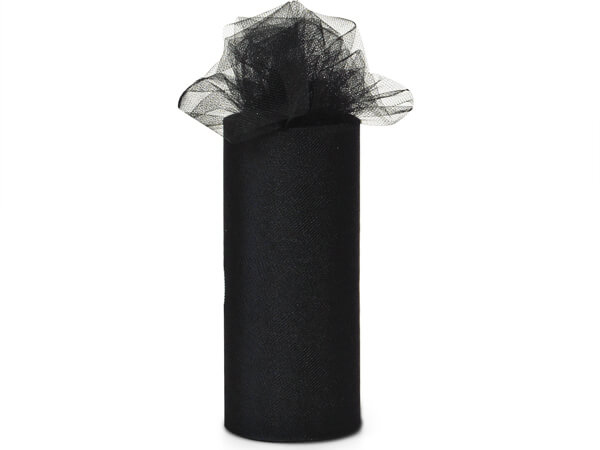 Black Premium Tulle Ribbon, 6"x25 yards