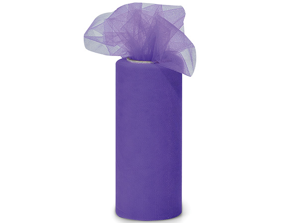 *Grape Purple Premium Tulle Ribbon, 6"x25 yards