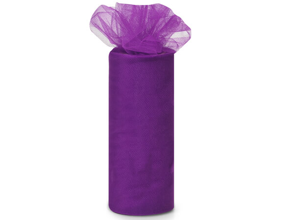 Purple Premium Tulle Ribbon, 6"x25 yards