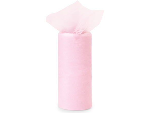 Rosette Pink Premium Tulle Ribbon, 6"x25 yards
