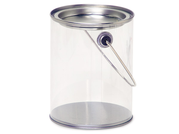 Clear Paint Can Pail with Handle, 3x5", 6 Pack