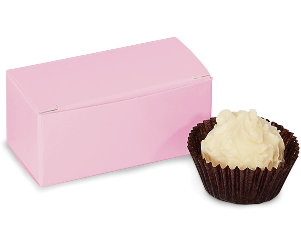 Pink Candy Truffle Boxes, 2-5/8x1-5/16x1-1/4", Holds 2