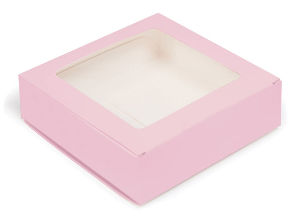 Pink Window Candy Truffle Boxes, 5-1/2X5-1/2X1-1/2", Holds 9-12