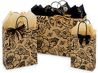 Nouveau Gold Paper Gift Bags, Cub 8x4.75x10, 250 Pack