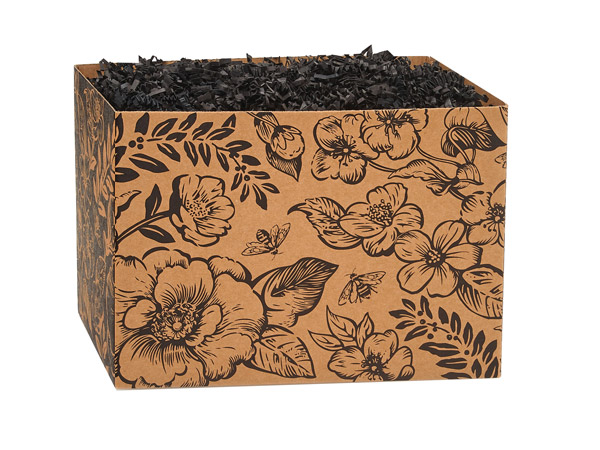 Timeless Floral Basket Boxes, Small, 6.75x4x5", 6 Pack
