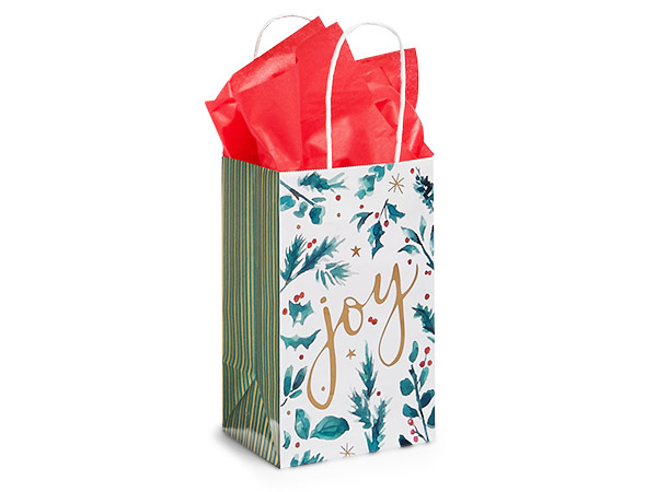 Tidings of Joy Paper Shopping Bag Rose 5.25x3.50x8.25", 250 Pack