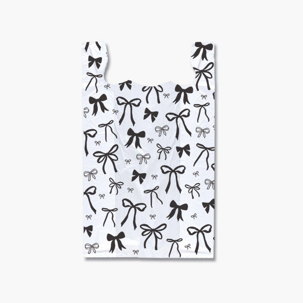 Coquette Bows Plastic T Sacks, 11.5x6.5x22", 500 Pack, .65 mil