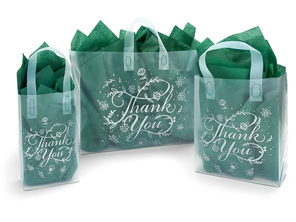 Thank You Plastic Gift Bag Assortment,150 Pack, 3mil