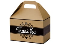Thank You Kraft Stripes Gable Box, 8.5x4.75x5.5