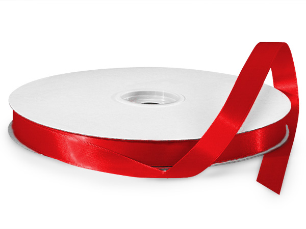 Red Double Faced Satin Ribbon, 5/8"x100 yards