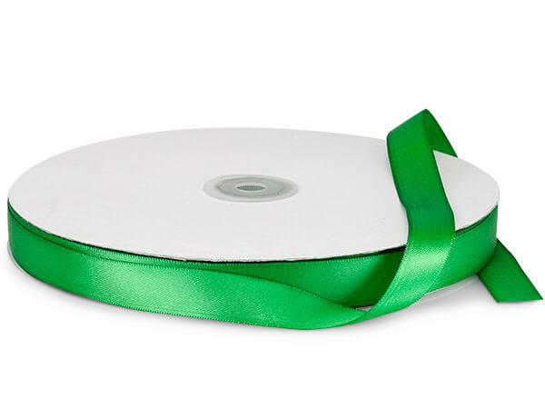 Emerald Green Double Faced Satin Ribbon, 5/8"x100 yards