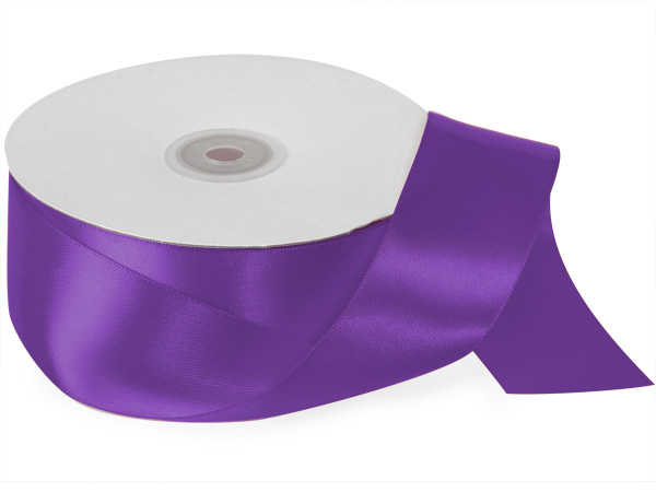 Purple Double Faced Satin Ribbon, 1-1/2"x50 yards