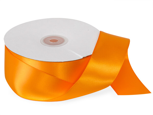 Tropical Orange Double Faced Satin Ribbon, 1-1/2x50 Yards