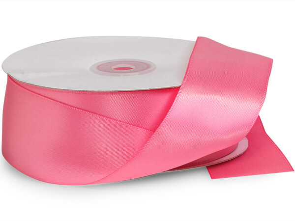 Hot Pink Double Faced Satin Ribbon, 1-1/2"x50 yards