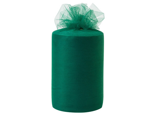 Forest Green Value Tulle Ribbon, 6"x100 yards