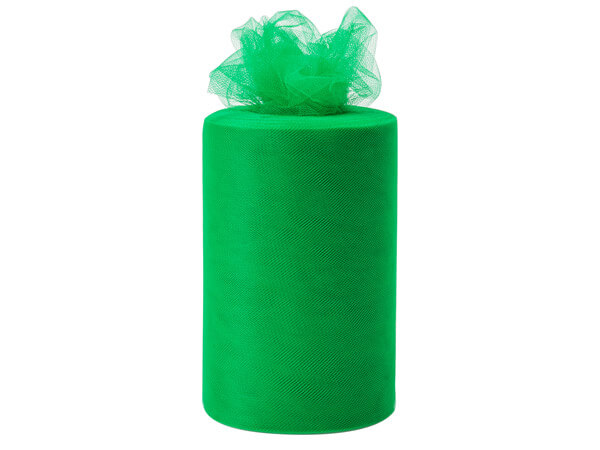 Green Value Tulle Ribbon, 6"x100 yards