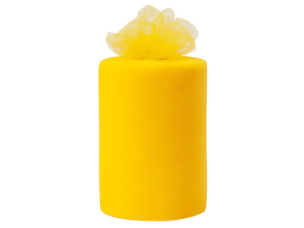Sunshine Yellow Value Tulle Ribbon, 6"x100 yards