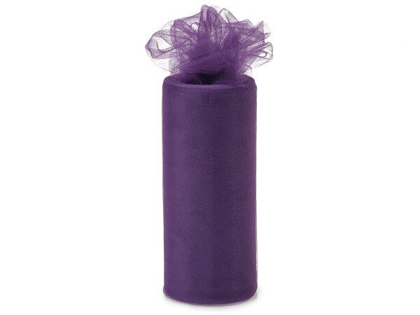 *Blackberry Purple Value Tulle Ribbon, 6"x25 yards