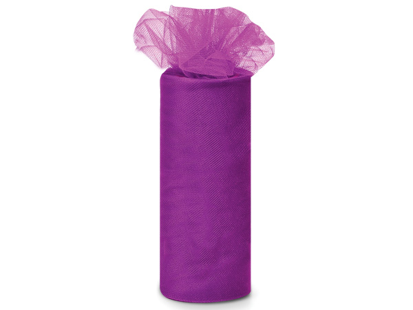 Purple Value Tulle Ribbon, 6"x25 yards