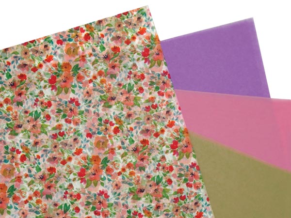 Enchanted Wax Floral Tissue, 18x24", 200 Sheet Assortment