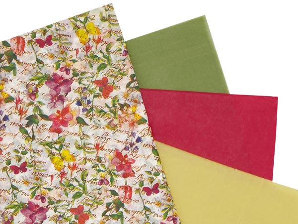 Jardin Wax Floral Tissue, 18x24", 200 Sheet Assortment