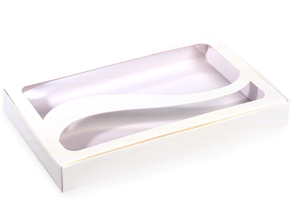 White Swirl Window Candy Box, 1 lb. 10x6x1.25", 100 Pack