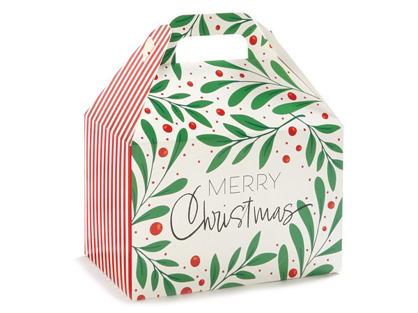 Wintergreen Christmas Gable Box, 8.5x4.75x5.5", 6 Pack