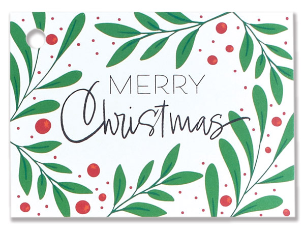 Wintergreen Christmas Theme Card, 3.75x2.75", 6 Pack