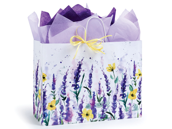 Watercolor Lavender Gift Bags, Vogue 16x6x12", 200 Pack