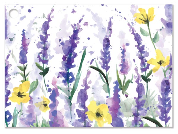 Watercolor Lavender Theme Gift Card 3.75x2.75", 6 Pack