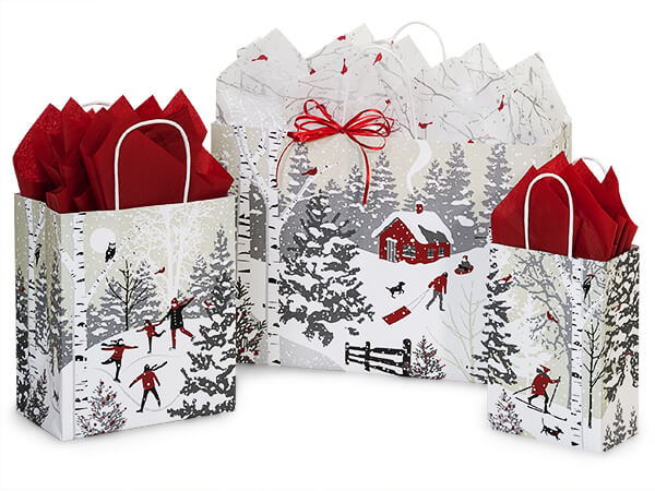 Winter Snowday Paper Shopping Bags