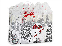 Winter Snowday Paper Gift Bags, Cub 8x4.75x10, 25 Pack