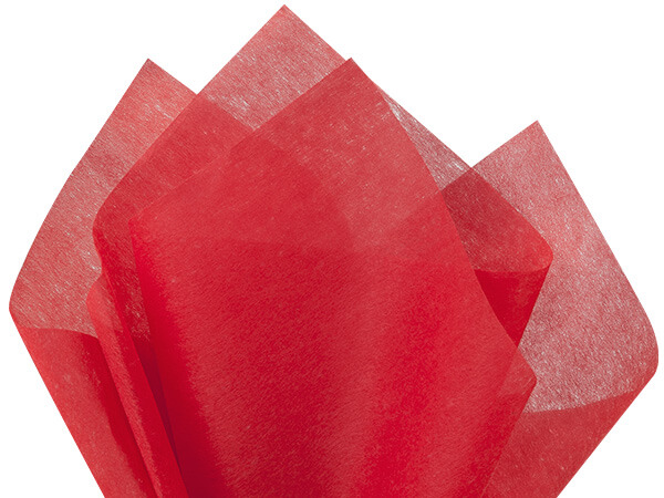 Red Non-woven Tissue, 20x26", Bulk 100 Sheet Pack
