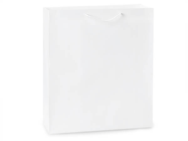 White Kraft Gift Bags, Queen 16x6x19", 100 Pack