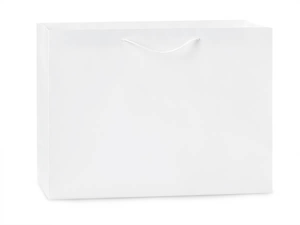 White Kraft Gift Bags, Vogue 16x6x12", 100 Pack