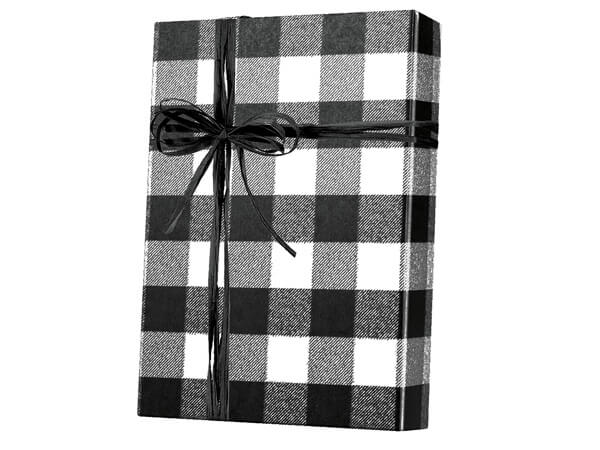 black and white gift wrap roll