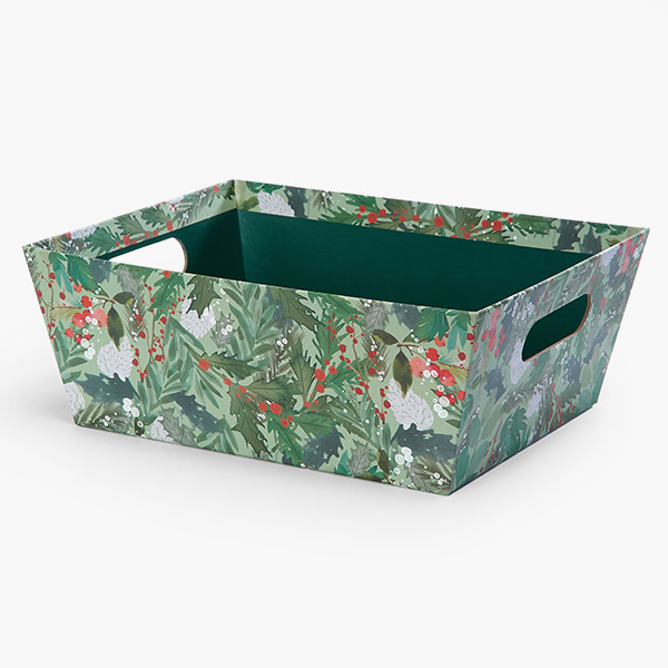 Christmas Greenery, X- Large Wide Base Market Tray, 6 Pack