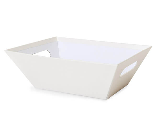 Pearl White Market Tray, X-Large, 3 Pack