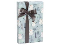 Double Sided Gift Wrapping Paper Roll - Holly Leaves & Black White Plaid -  9.75 Feet x 30 Inch from Primitives by Kathy - Cherryland Sales