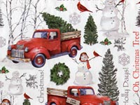 Country Christmas Gift Wrap Paper, 24x85' Roll