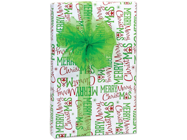 Merry Christmas Manger Gift Wrap, 24"x85' Roll