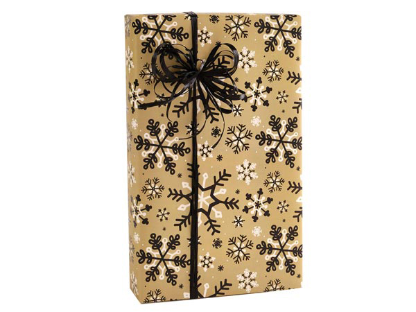 Rustic Snowflake Gift Wrap, 24"x85' Cutter Roll