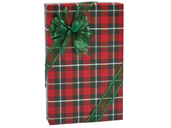 Tartan Plaid Gift Wrap, 24"x85' Roll