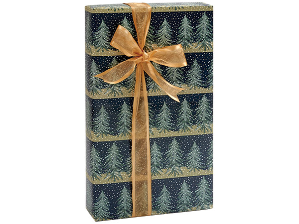Midnight Flurry Gift Wrap, 24"x417' Counter Roll