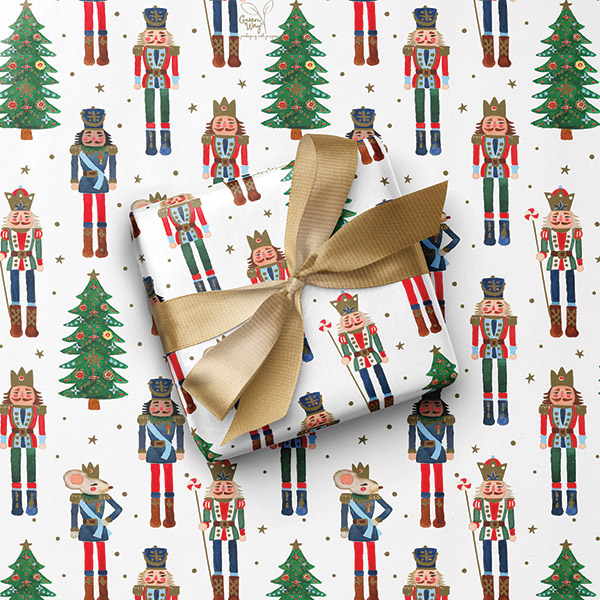 Nutcracker Noel Gift Wrap, 24"x417' Counter Roll
