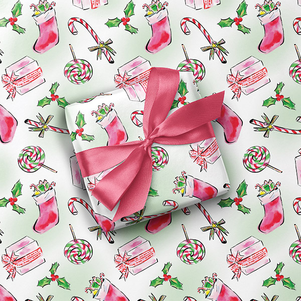 Christmas Treats Gift Wrap, 24"x85' Roll