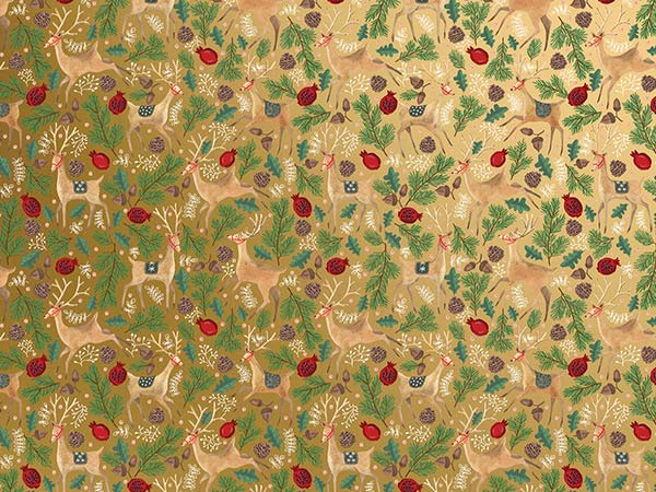 Reindeer Tapestry Tissue Paper, 20x30", Bulk 240 Sheet Pack
