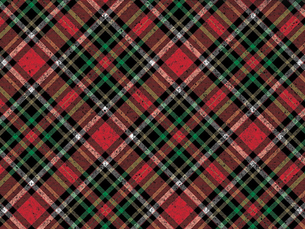 Red Gold Plaid Tissue Paper, 20x30", Bulk 240 Sheets